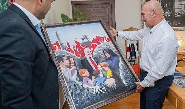 Başkan Soyer'e teşekkür portresi