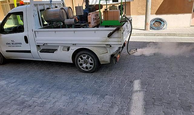 Söke'de haşere ve uçkun ile mücadele devam ediyor