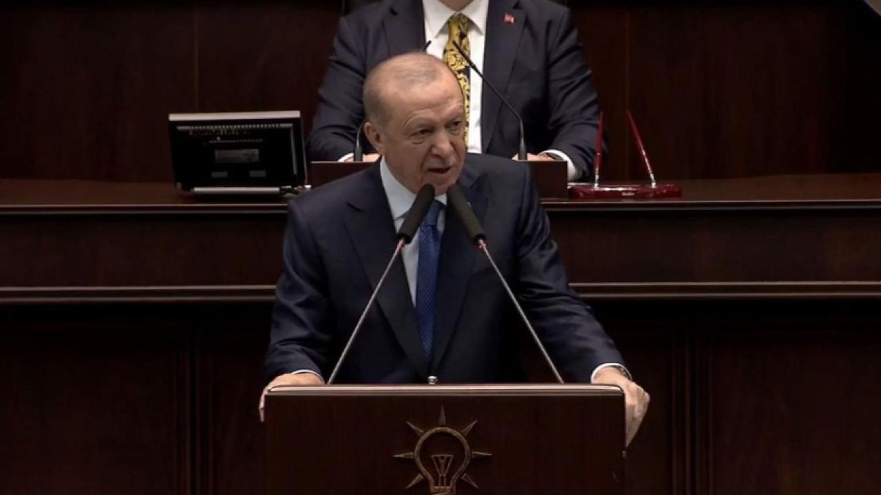 Cumhurbaşkanı Erdoğan, parti grubunda konuşuyor