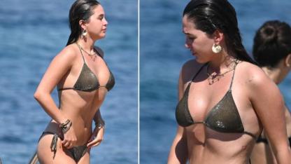 Güzelliğini annesinden almış! Duru Kınay Bodrum sahillerinde büyüledi