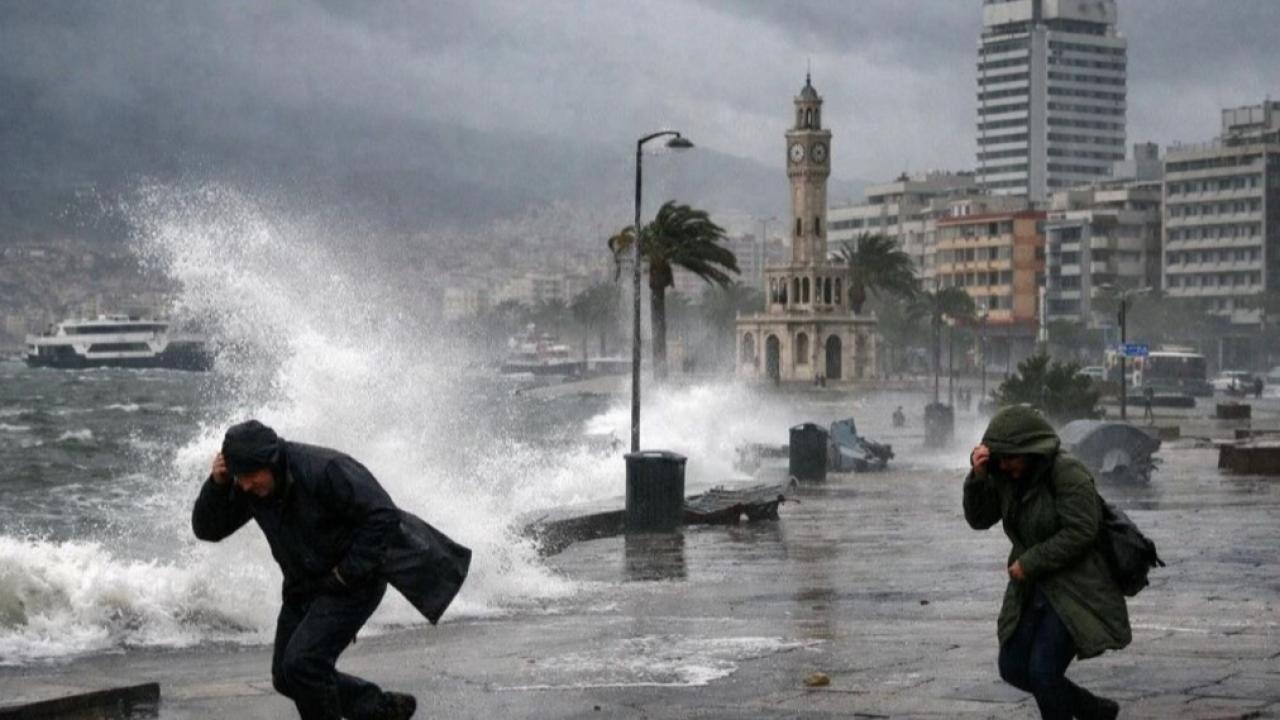 Meteoroloji'den İzmir için kritik uyarı: 10 ilçede şiddetli fırtına bekleniyor!