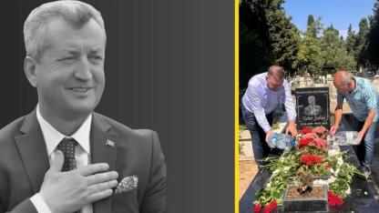 Başkan Gümrükçü, Tahir Şahin'i Mezarı Başında Andı
