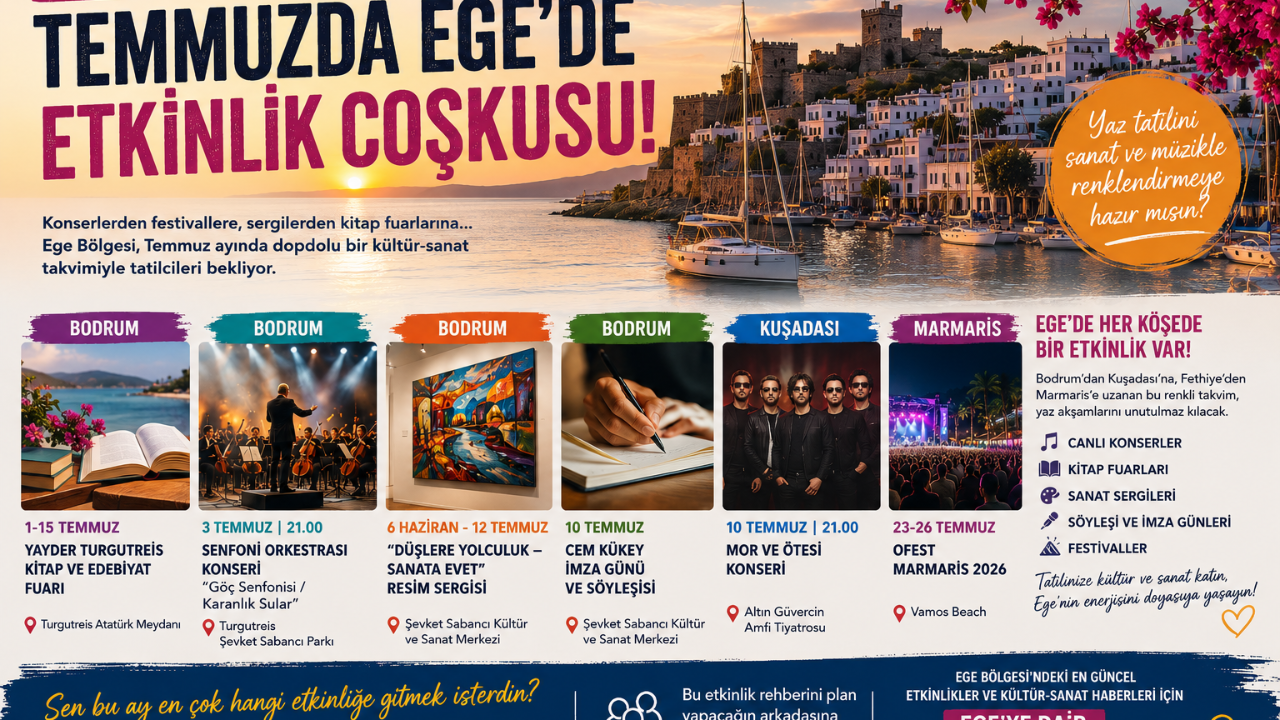 Ege'de Yaz Coşkusu Başladı! Temmuz Ayında Kaçırılmayacak Etkinlikler Tatilcileri Bekliyor